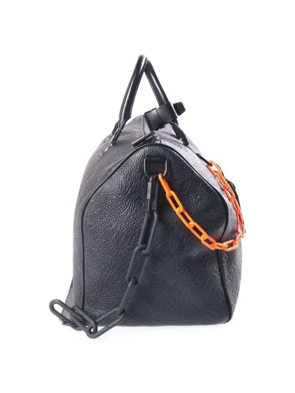 Louis Vuitton Keepall Bandouliere 50 Taurillon Leather Boston Bag Black